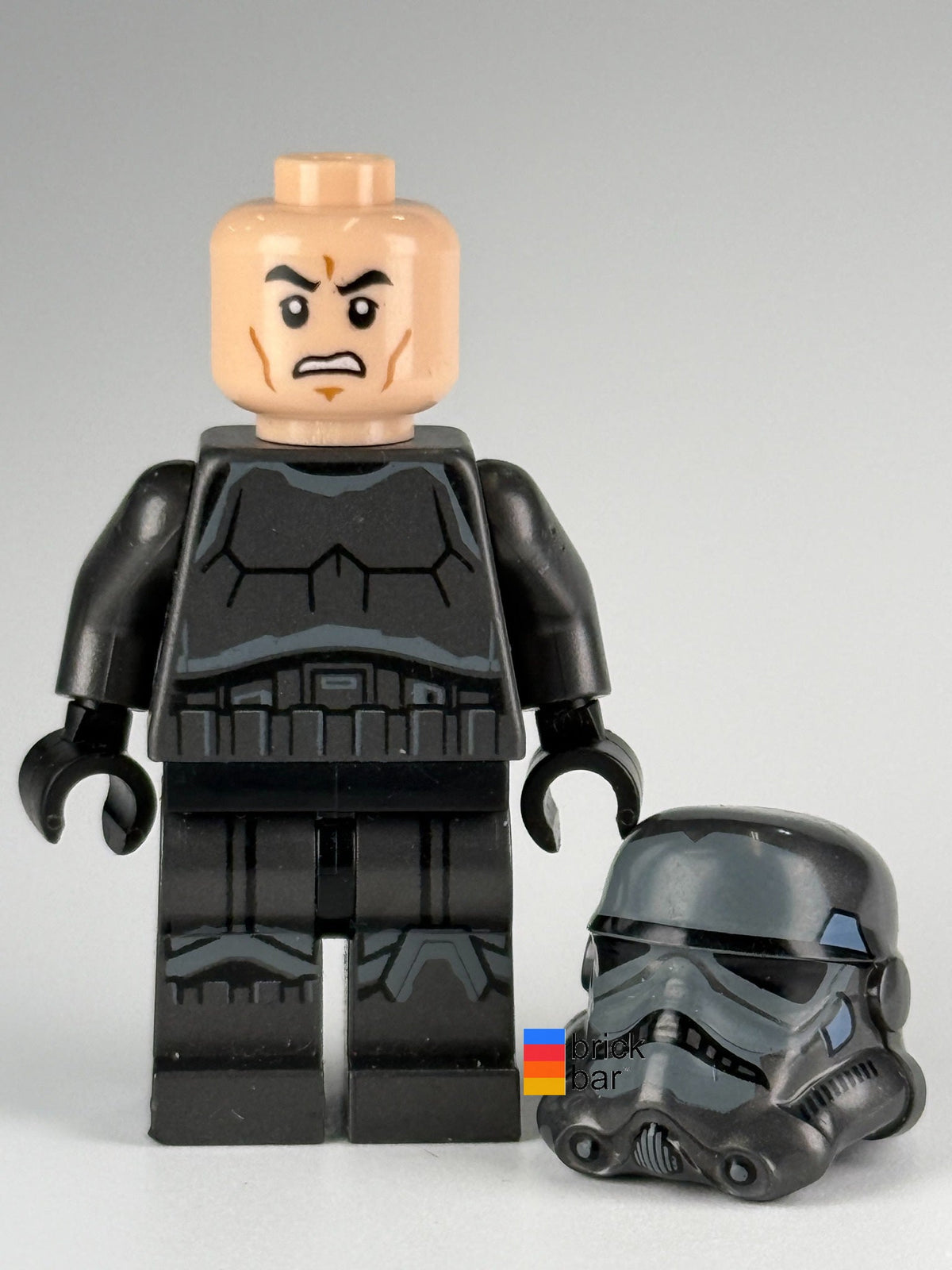 Imperial Shadow Stormtrooper sw0603 LEGO® Star Wars minifigure helmet removed view — Brick Bar