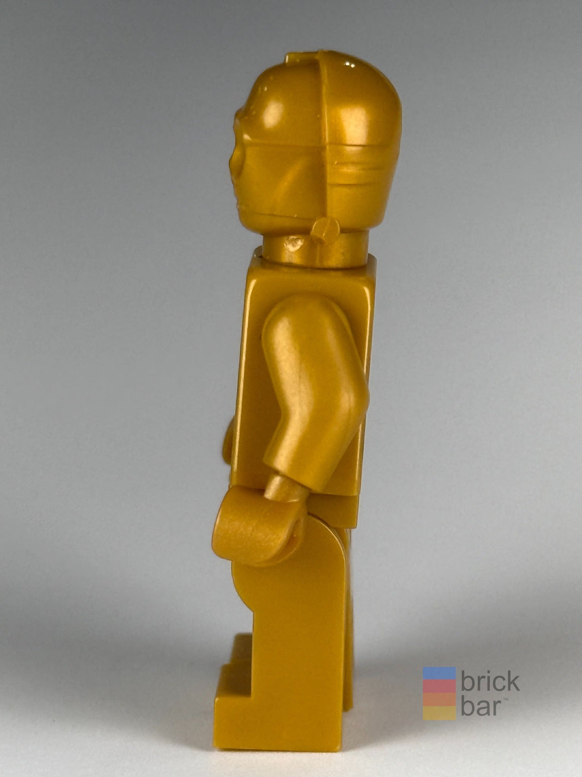 C-3PO LEGO® Star Wars minifigure sw0700 side profile — original Brick Bar™ photograph