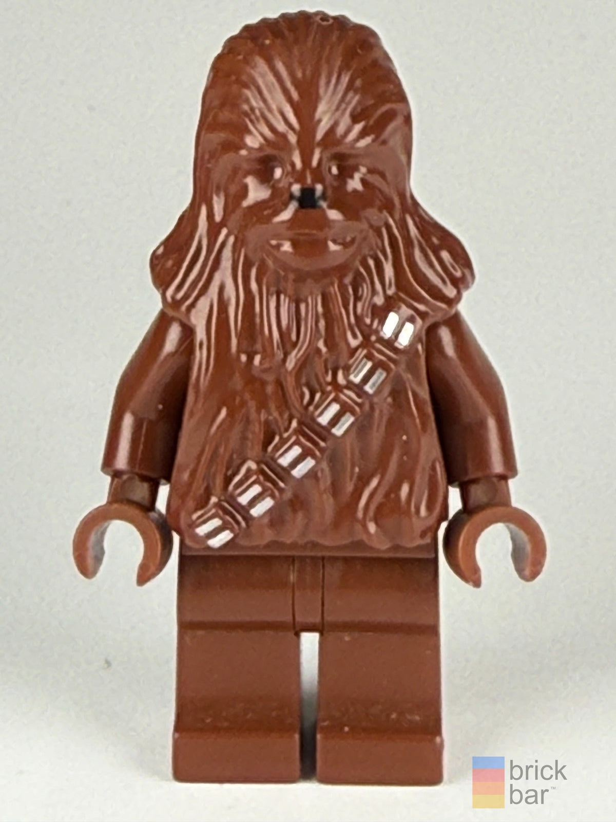 Chewbacca sw0011a LEGO Star Wars minifigure front view — original Brick Bar™ photograph