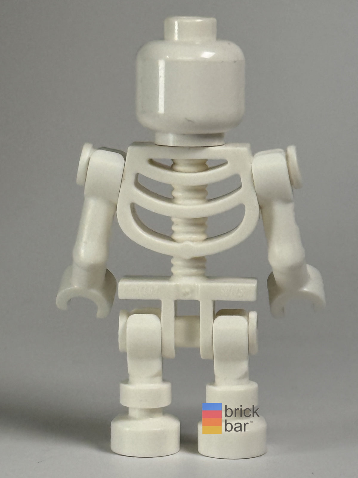 Brick Bar original photograph of Skeleton - Standard Skull, Bent Arms Vertical Grip gen047, back view