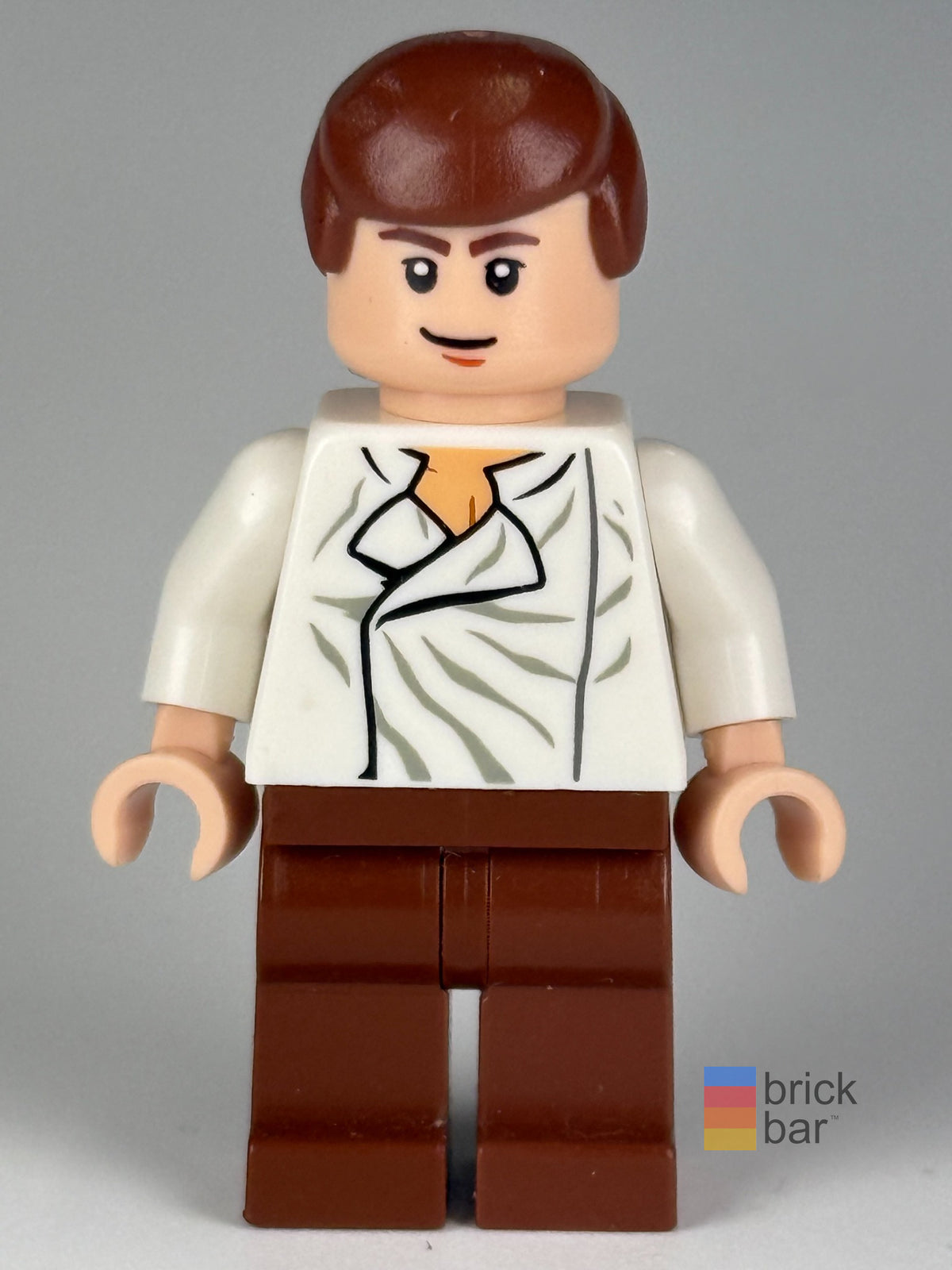 Han Solo sw0278 LEGO Star Wars minifigure front view — Brick Bar™