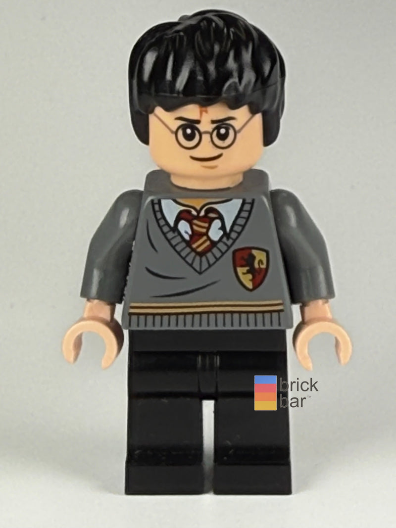 Brick Bar original photograph of Harry Potter - Gryffindor Stripe and Shield Torso, Black Legs hp094, smiling expression front view
