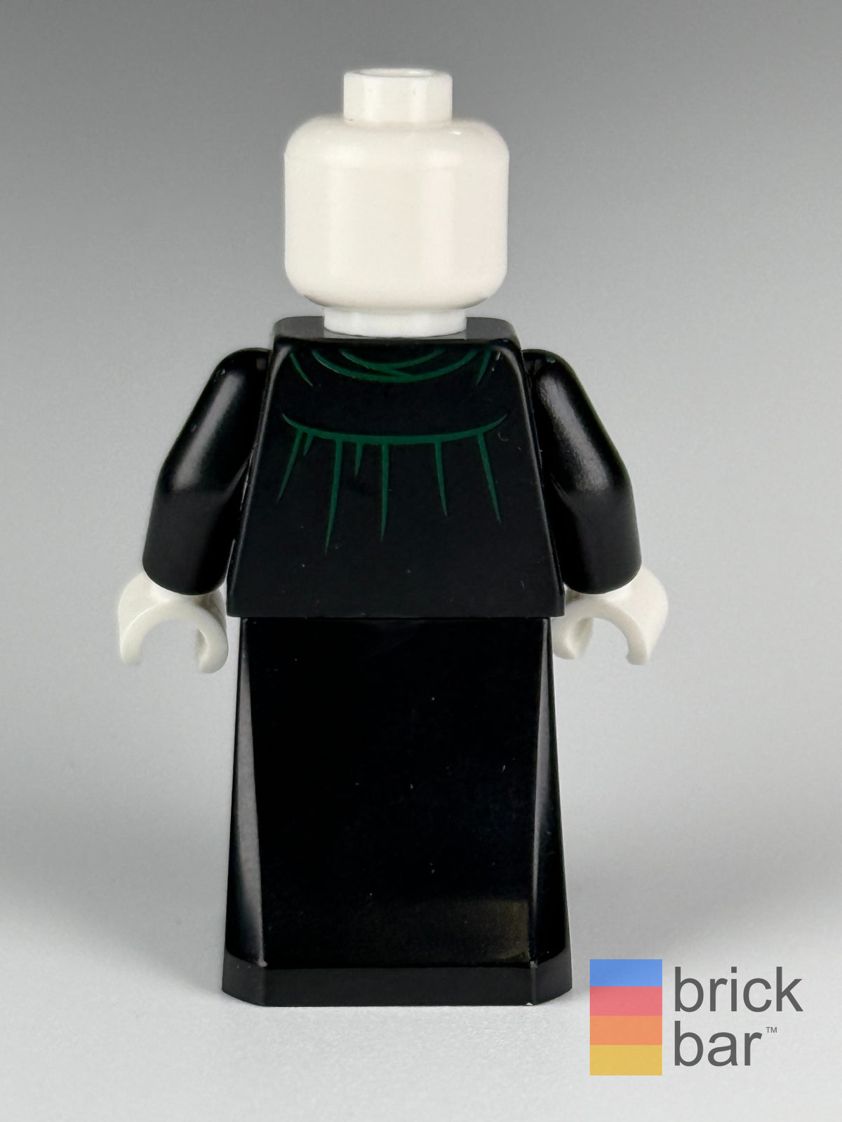 Brick Bar original photograph of Lord Voldemort - White Head, Black Skirt, Tongue hp373, back view