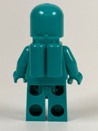 LEGO Classic Space dark turquoise minifigure idea227 back view