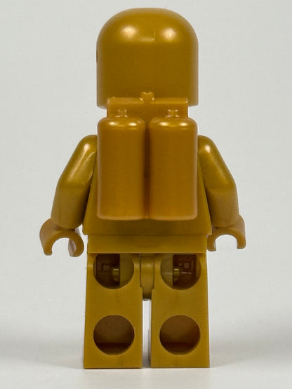 LEGO Classic Space pearl gold minifigure idea230 back view with air tanks