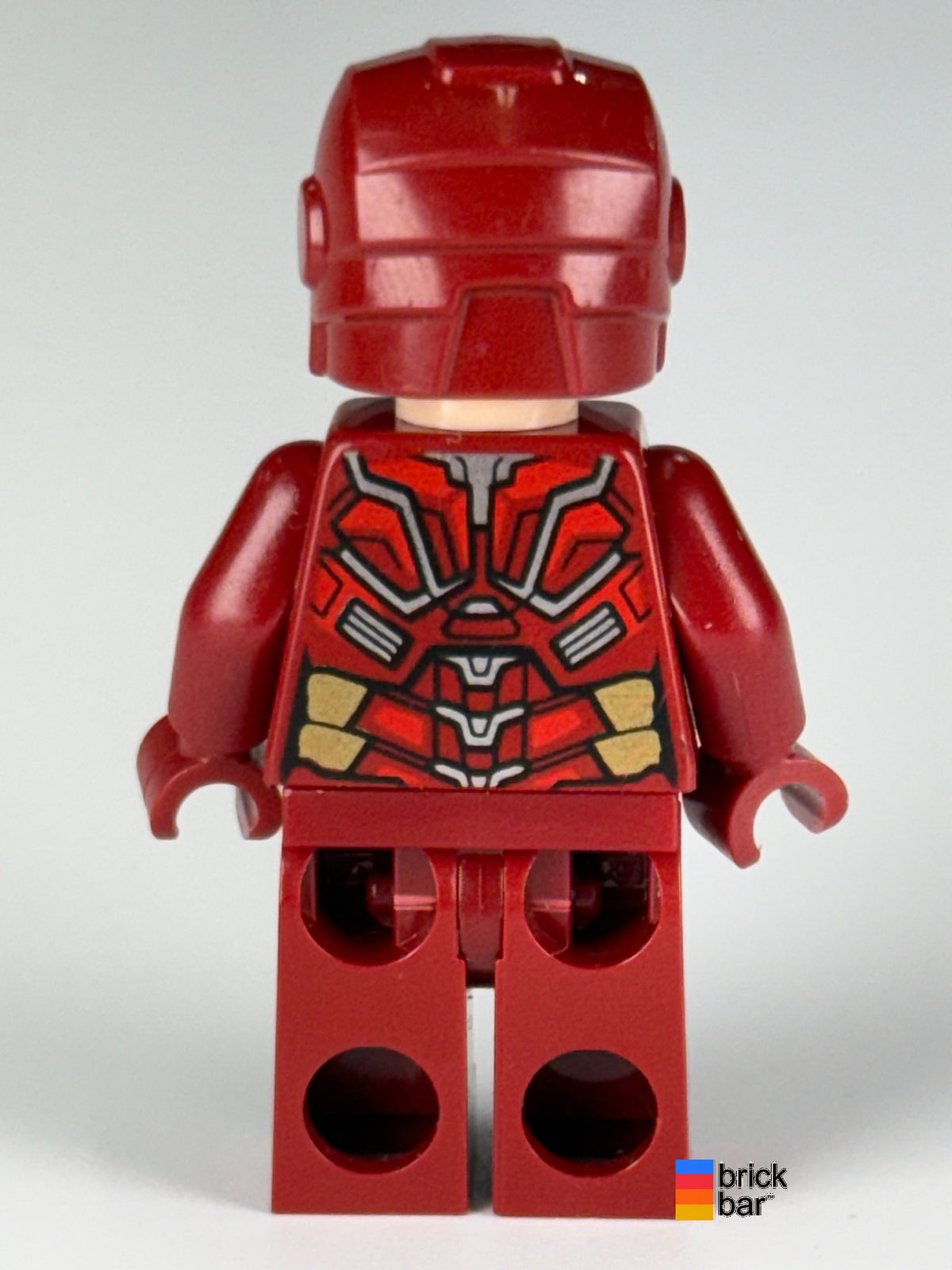 Iron Man - Silver Hexagon on Chest sh0612 LEGO minifigure, back view