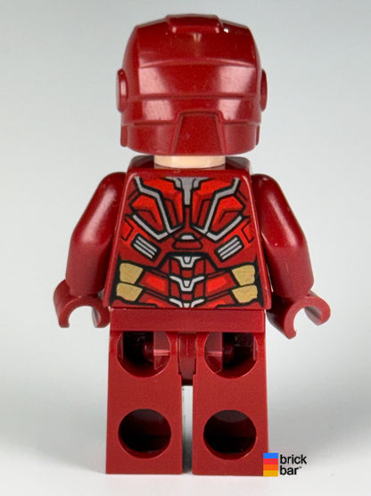 Iron Man - Silver Hexagon on Chest sh0612 LEGO minifigure, back view