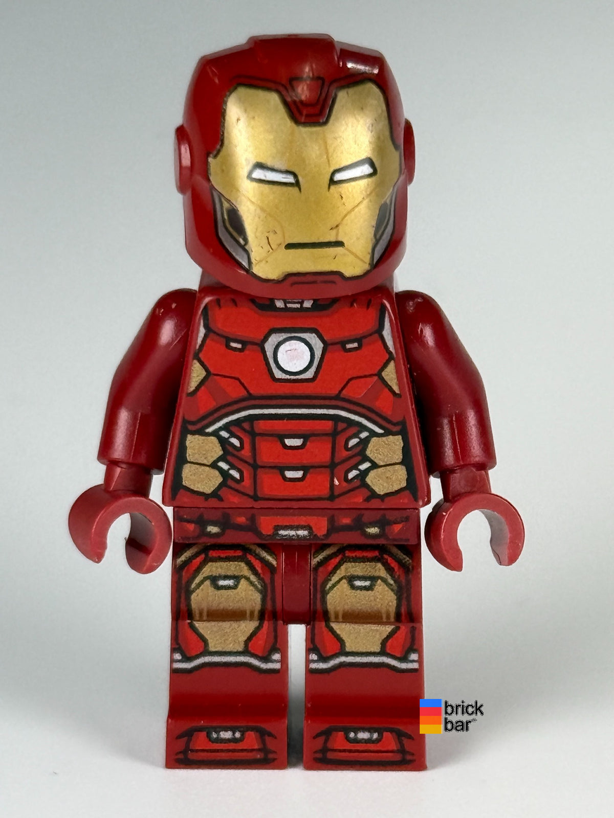 Iron Man - Silver Hexagon on Chest sh0612 LEGO minifigure, front view