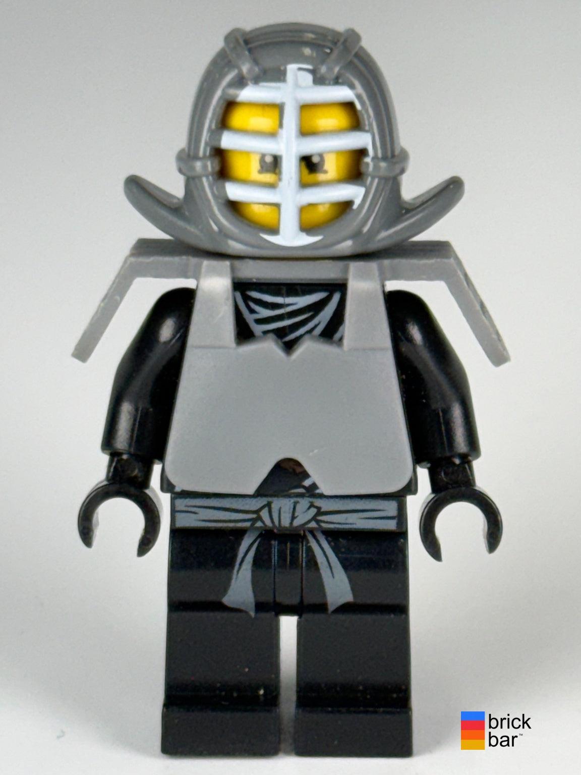 Cole Kendo njo0041 front view with Kendo helmet, white grille, and shoulder armor