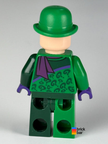 The Riddler - Green and Dark Green Zipper Outfit sh0088 LEGO minifigure, back view