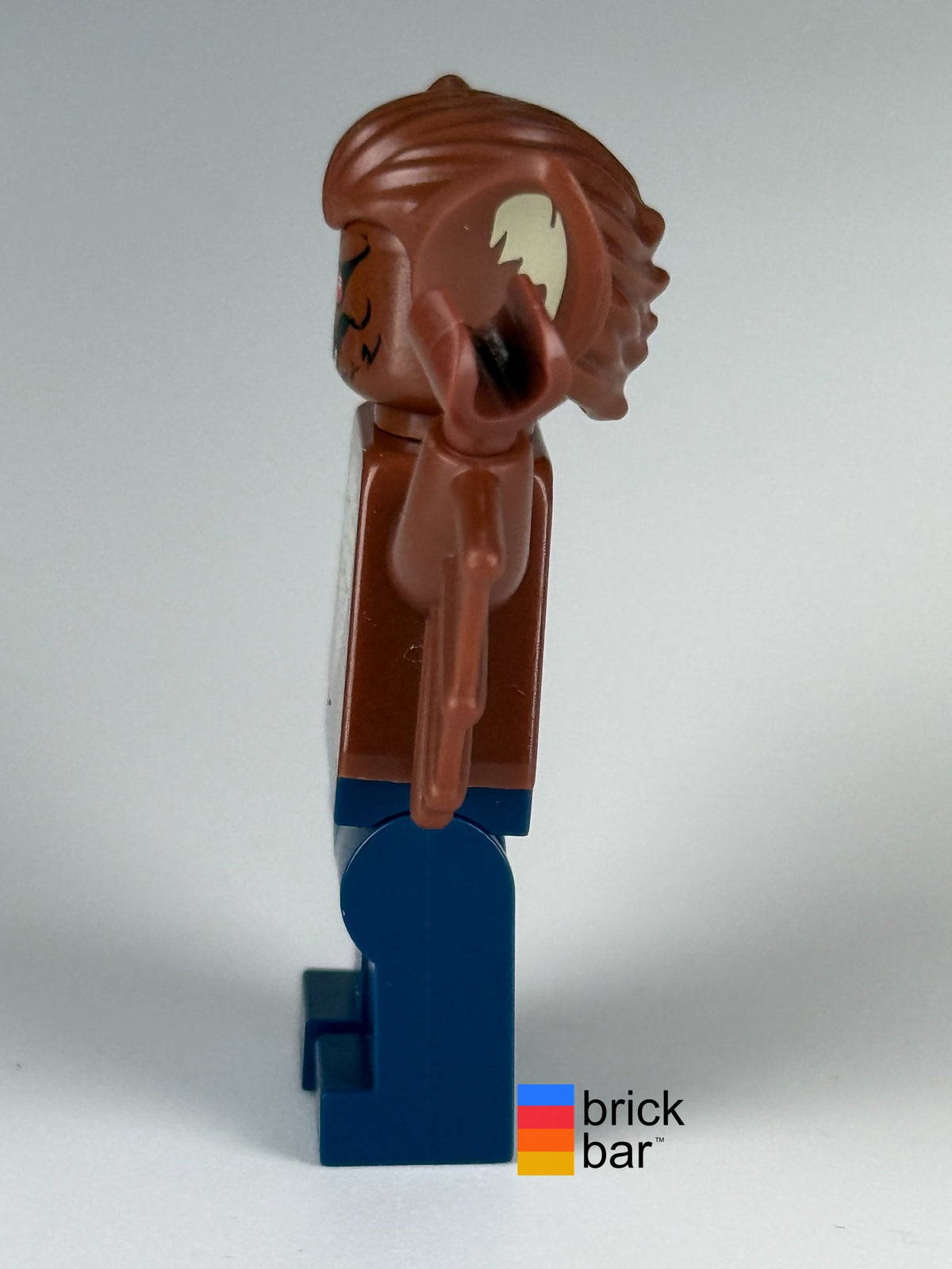 Side view of LEGO DC Comics Super Heroes Man-Bat minifigure sh0086.