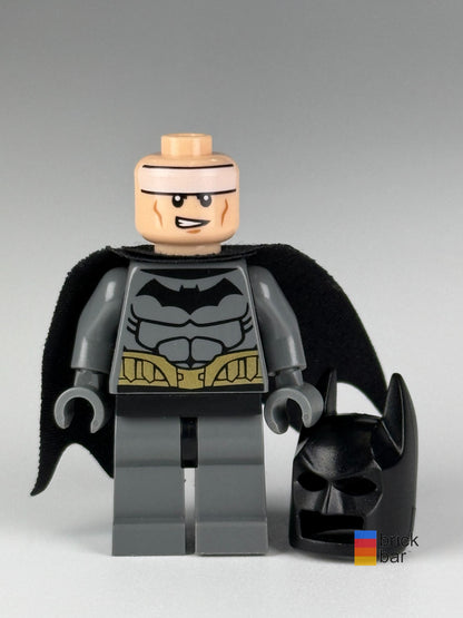 Brick Bar original photograph of Batman - Dark Bluish Gray Suit, Gold Belt, Dark Bluish Gray Hands sh0089, front unmasked smile view