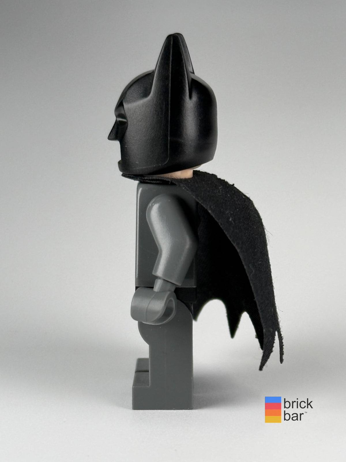 Brick Bar original photograph of Batman - Dark Bluish Gray Suit, Gold Belt, Dark Bluish Gray Hands sh0089, side view