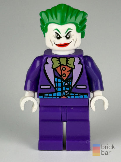 Brick Bar original photograph of The Joker - Medium Azure Vest, Lime Bow Tie, Large Smile / Smirk sh0206, smirk expression front view