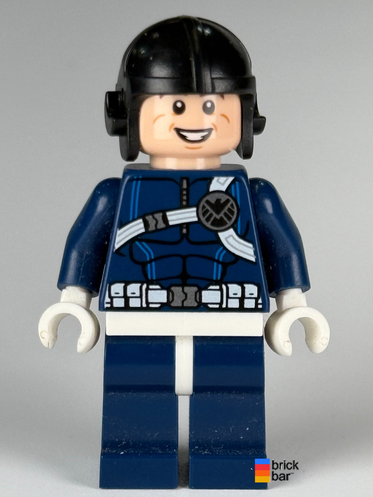 SHIELD Agent - White Hips and Hands sh0188 LEGO minifigure, front view