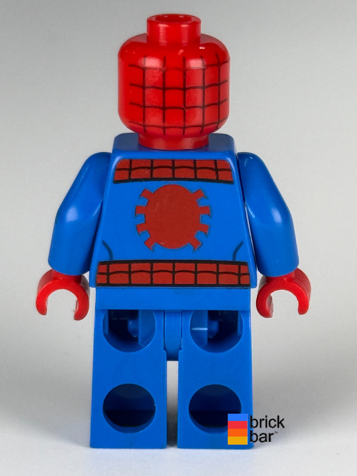 Spider-Man sh0038 back view, red-and-blue suit with black web pattern