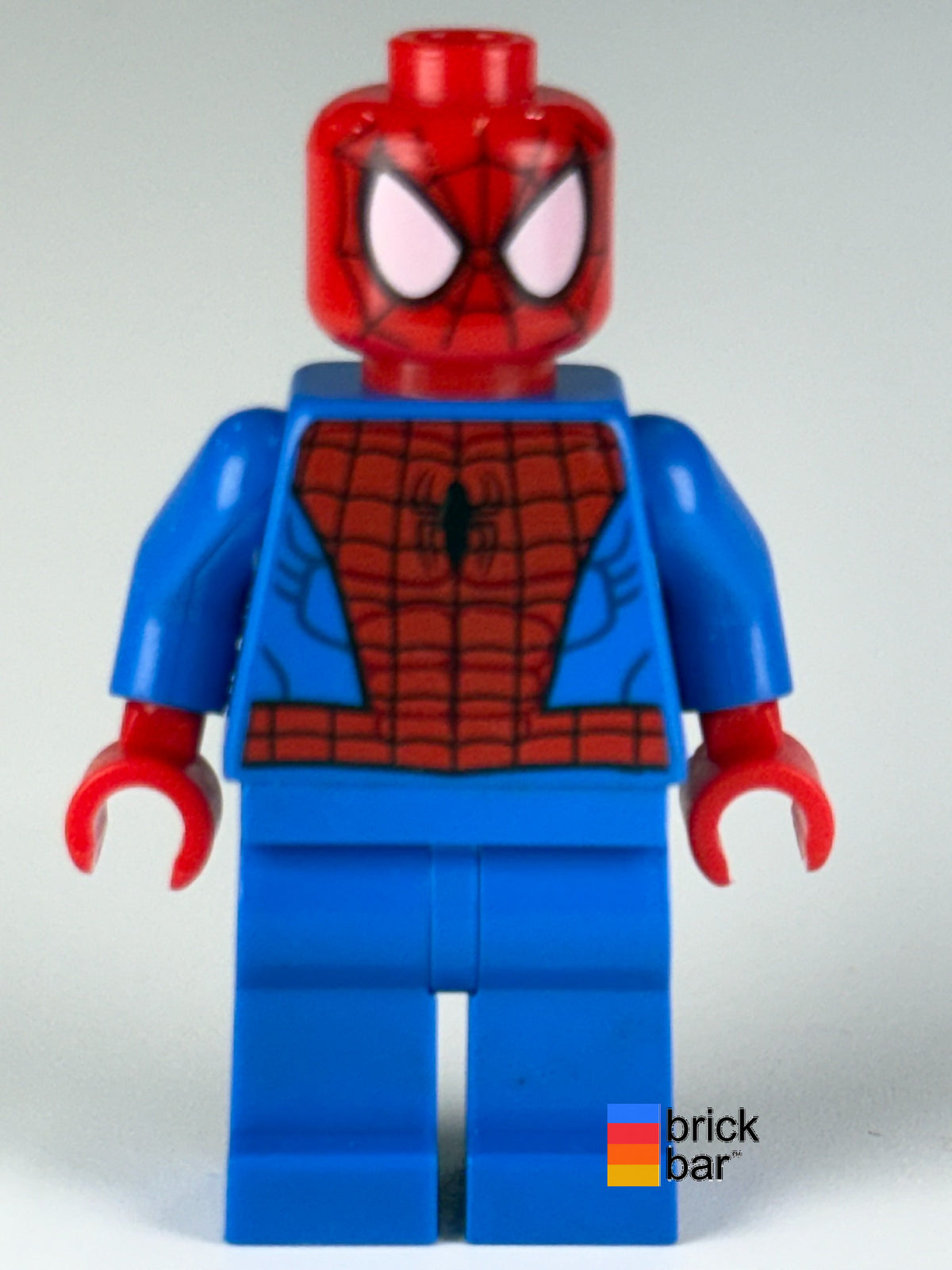 Spider-Man sh0038 front view, red-and-blue suit with black web pattern
