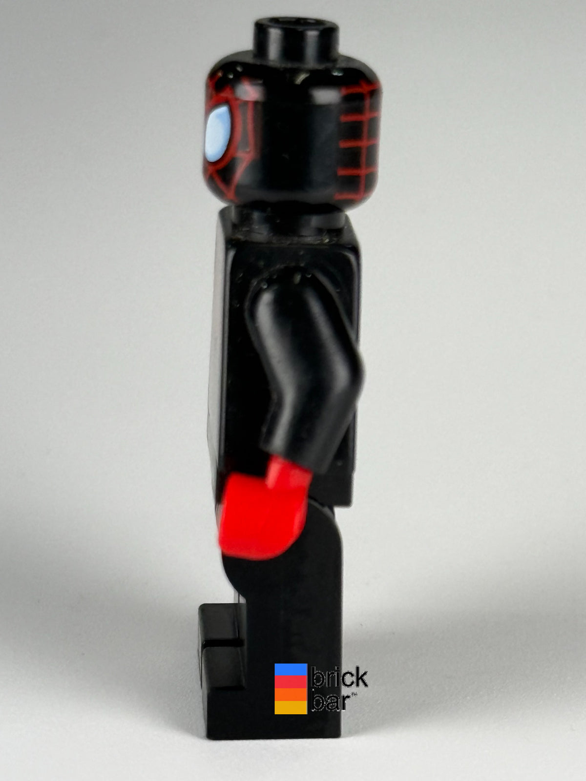 Spider-Man sh0190 side view, black suit with red webbing