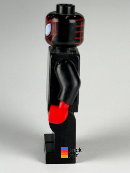 Spider-Man sh0190 side view, black suit with red webbing
